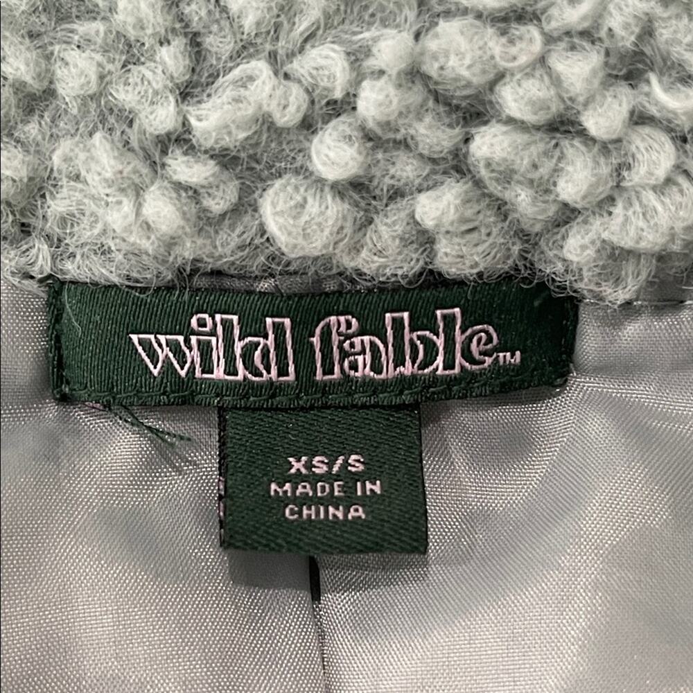 Wild Fable Teddy Coat Jacket Green Oversized Size XS/S - Picture 8 of 9